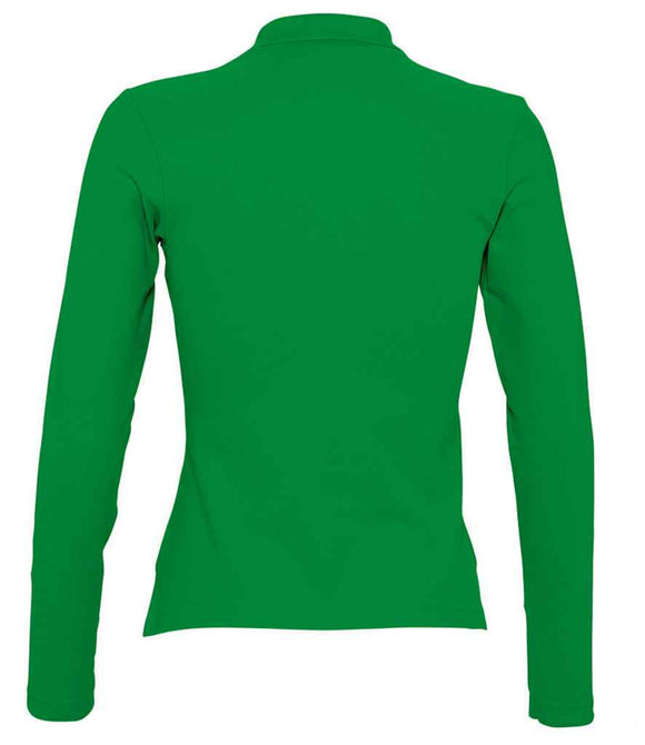 SOL'S Ladies Podium Long Sleeve Cotton Pique Polo Shirt