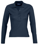 SOL'S Ladies Podium Long Sleeve Cotton Pique Polo Shirt-14