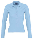 SOL'S Ladies Podium Long Sleeve Cotton Pique Polo Shirt-8