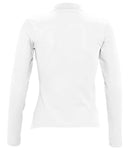SOL'S Ladies Podium Long Sleeve Cotton Pique Polo Shirt-5