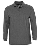SOL'S Winter II Long Sleeve Cotton Pique Polo Shirt-29