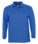 SOL'S Winter II Long Sleeve Cotton Pique Polo Shirt-17
