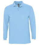 SOL'S Winter II Long Sleeve Cotton Pique Polo Shirt-8