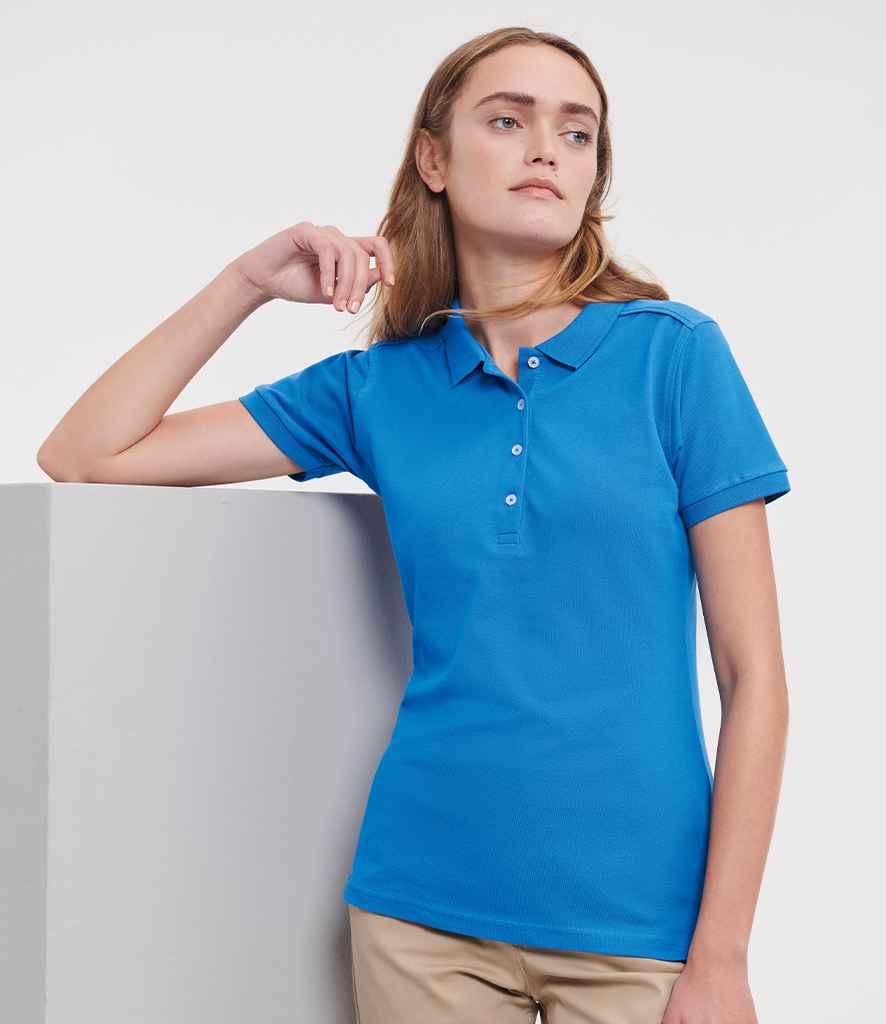 Russell Ladies Stretch Pique Polo Shirt