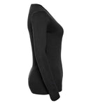 Russell Collection Ladies Cotton Acrylic V Neck Sweater-4