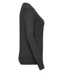 Russell Collection Ladies Cotton Acrylic V Neck Sweater-10