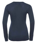 Russell Collection Ladies Cotton Acrylic V Neck Sweater-6