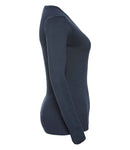 Russell Collection Ladies Cotton Acrylic V Neck Sweater-7