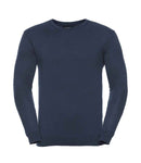 Russell Collection Cotton Acrylic V Neck Sweater-5