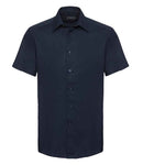 Russell Collection Short Sleeve Tailored Oxford Shirt-11