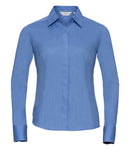 Russell Collection Ladies Long Sleeve Fitted Poplin Shirt-8