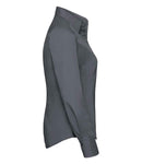 Russell Collection Ladies Long Sleeve Fitted Poplin Shirt-16