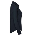 Russell Collection Ladies Long Sleeve Fitted Poplin Shirt-13
