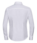Russell Collection Ladies Long Sleeve Fitted Poplin Shirt-6