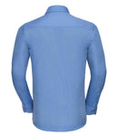 Russell Collection Long Sleeve Tailored Poplin Shirt-9