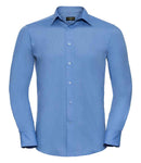 Russell Collection Long Sleeve Tailored Poplin Shirt-8