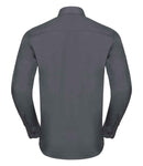 Russell Collection Long Sleeve Tailored Poplin Shirt-15