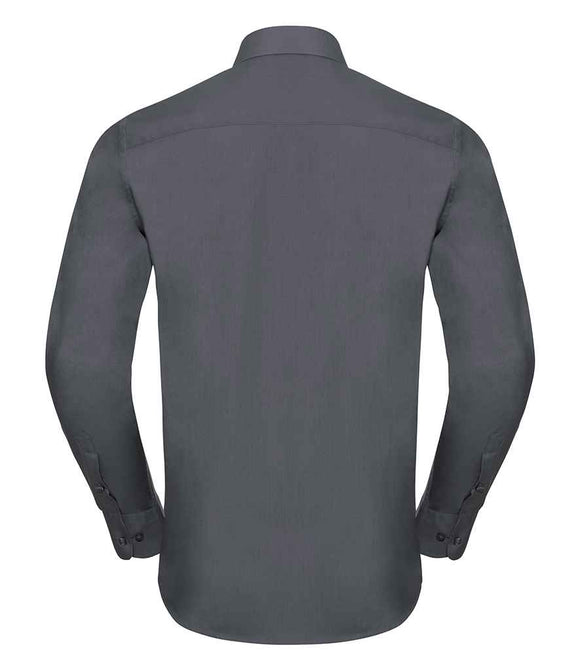 Russell Collection Long Sleeve Tailored Poplin Shirt
