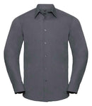 Russell Collection Long Sleeve Tailored Poplin Shirt-14