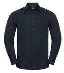 Russell Collection Long Sleeve Tailored Poplin Shirt-11