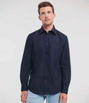 Russell Collection Long Sleeve Tailored Poplin Shirt-1