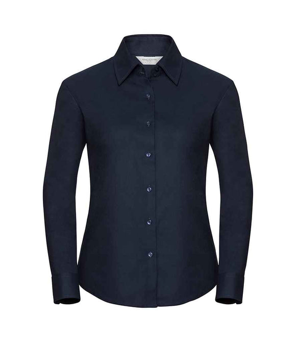 Russell Collection Ladies Long Sleeve Easy Care Oxford Shirt