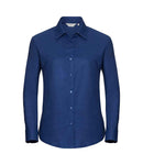 Russell Collection Ladies Long Sleeve Easy Care Oxford Shirt-15