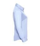 Russell Collection Ladies Long Sleeve Easy Care Oxford Shirt-11
