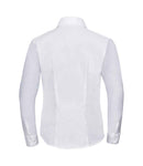 Russell Collection Ladies Long Sleeve Easy Care Oxford Shirt-7