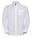 Russell Collection Long Sleeve Easy Care Oxford Shirt-5