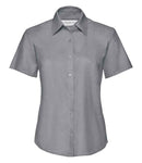 Russell Collection Ladies Short Sleeve Easy Care Oxford Shirt | Black-11