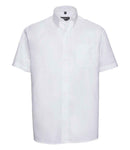 Russell Collection Short Sleeve Easy Care Oxford Shirt-5