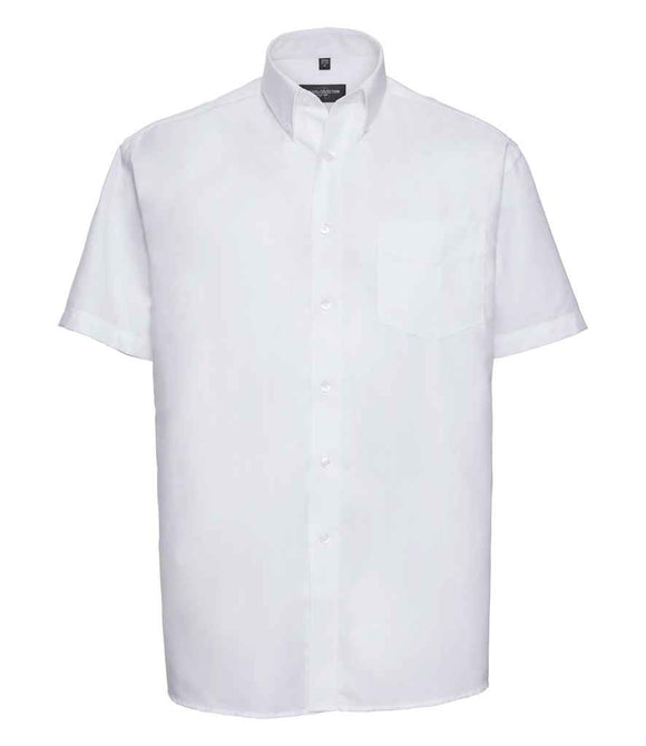 Russell Collection Short Sleeve Easy Care Oxford Shirt