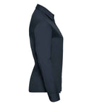 Russell Collection Ladies Long Sleeve Easy Care Poplin Shirt-13