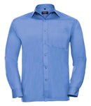 Russell Collection Long Sleeve Easy Care Poplin Shirt-8