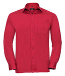 Russell Collection Long Sleeve Easy Care Poplin Shirt-20