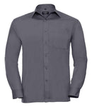 Russell Collection Long Sleeve Easy Care Poplin Shirt-17