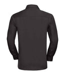 Russell Collection Long Sleeve Easy Care Cotton Poplin Shirt-3