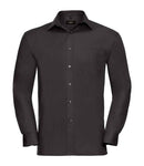 Russell Collection Long Sleeve Easy Care Cotton Poplin Shirt-2