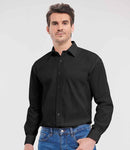 Russell Collection Long Sleeve Easy Care Cotton Poplin Shirt-1