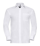 Russell Collection Long Sleeve Easy Care Cotton Poplin Shirt-5