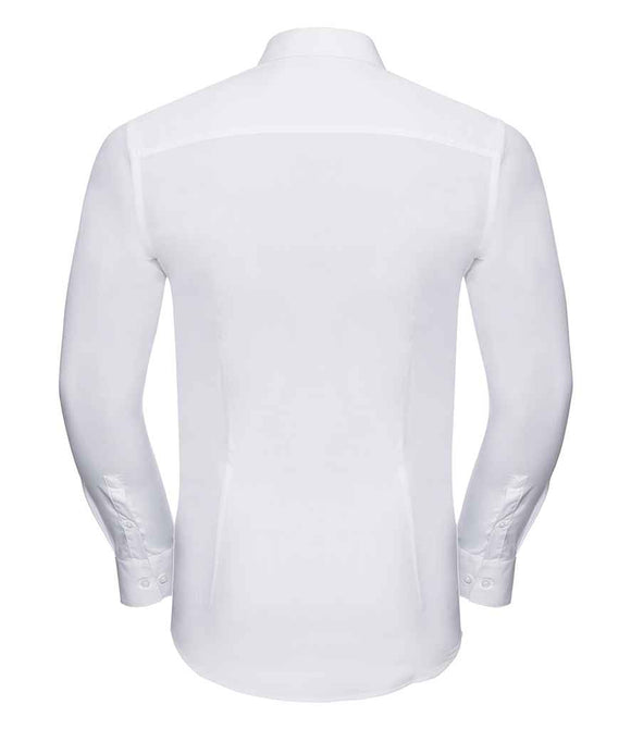 Russell Collection Long Sleeve Ultimate Stretch Shirt | Black