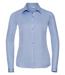 Russell Collection Ladies Long Sleeve Herringbone Shirt-6