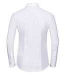 Russell Collection Ladies Long Sleeve Herringbone Shirt-4