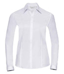 Russell Collection Ladies Long Sleeve Herringbone Shirt-3