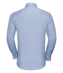 Russell Collection Long Sleeve Herringbone Shirt-6