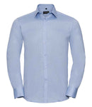 Russell Collection Long Sleeve Herringbone Shirt-5