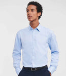 Russell Collection Long Sleeve Herringbone Shirt-1