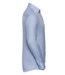 Russell Collection Long Sleeve Herringbone Shirt-7
