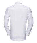 Russell Collection Long Sleeve Herringbone Shirt-3